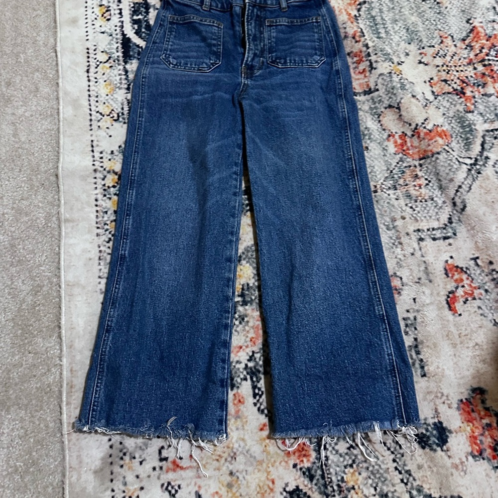 Reformation Dark Blue Cropped Jeans